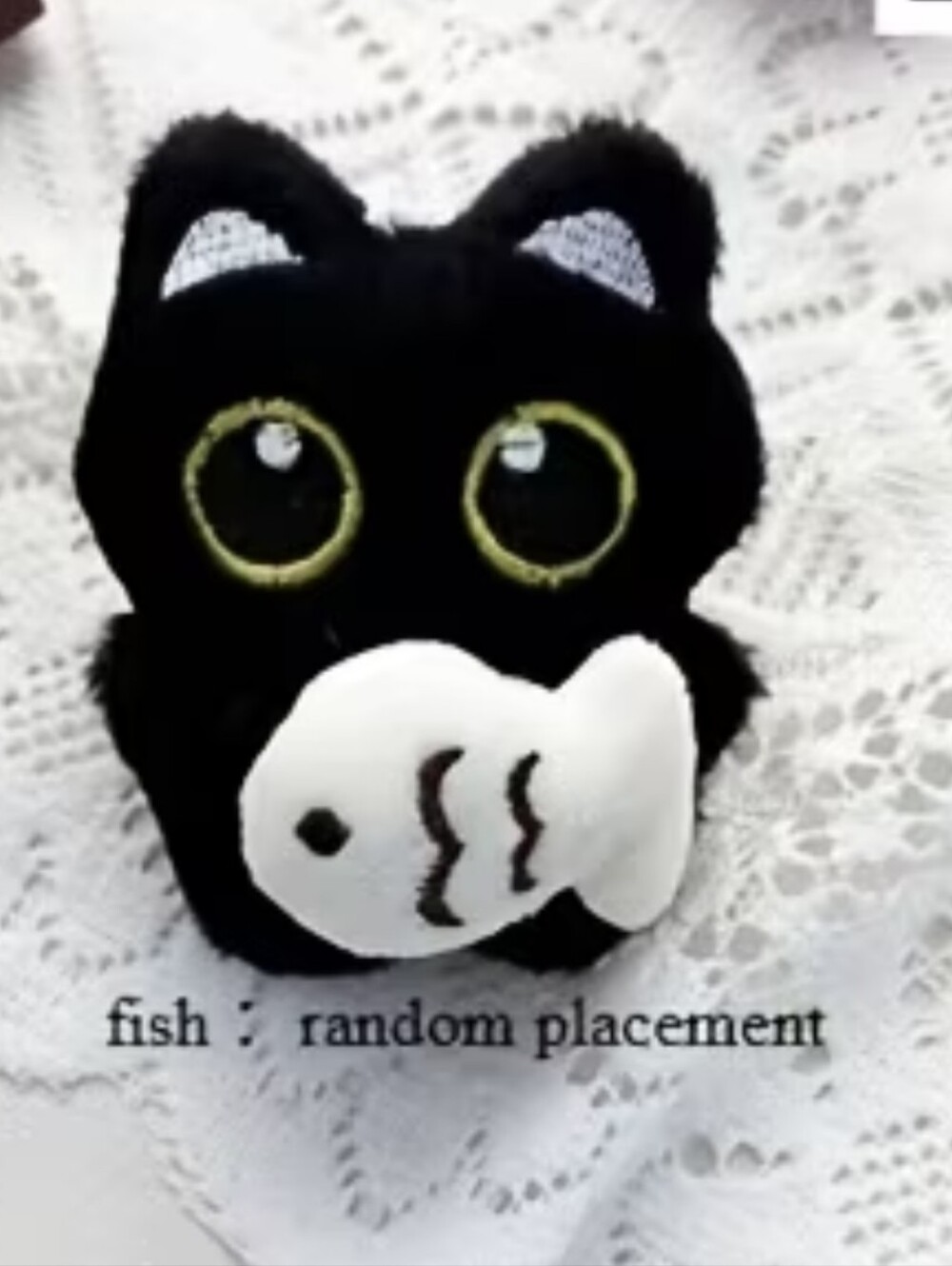 5/10๐ Black Cat W Fish Mini Stuffie